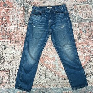 Madewell Perfect Vintage Jean Medium wash with slight distressing